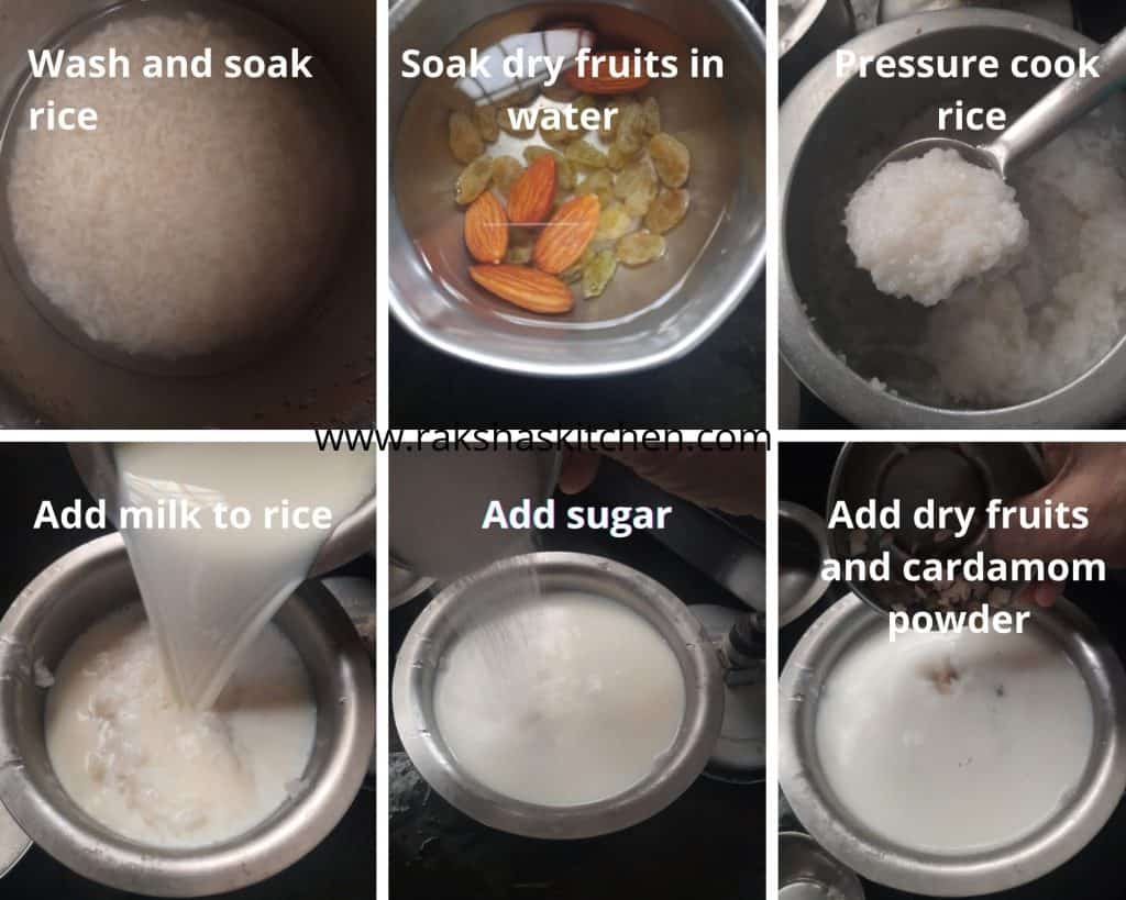 Steps to make rice payasam