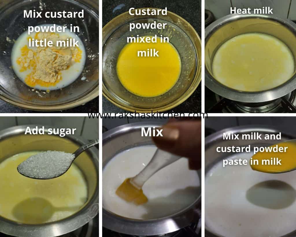 Steps to make custard