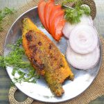 Tangy spicy stuffed mackerel