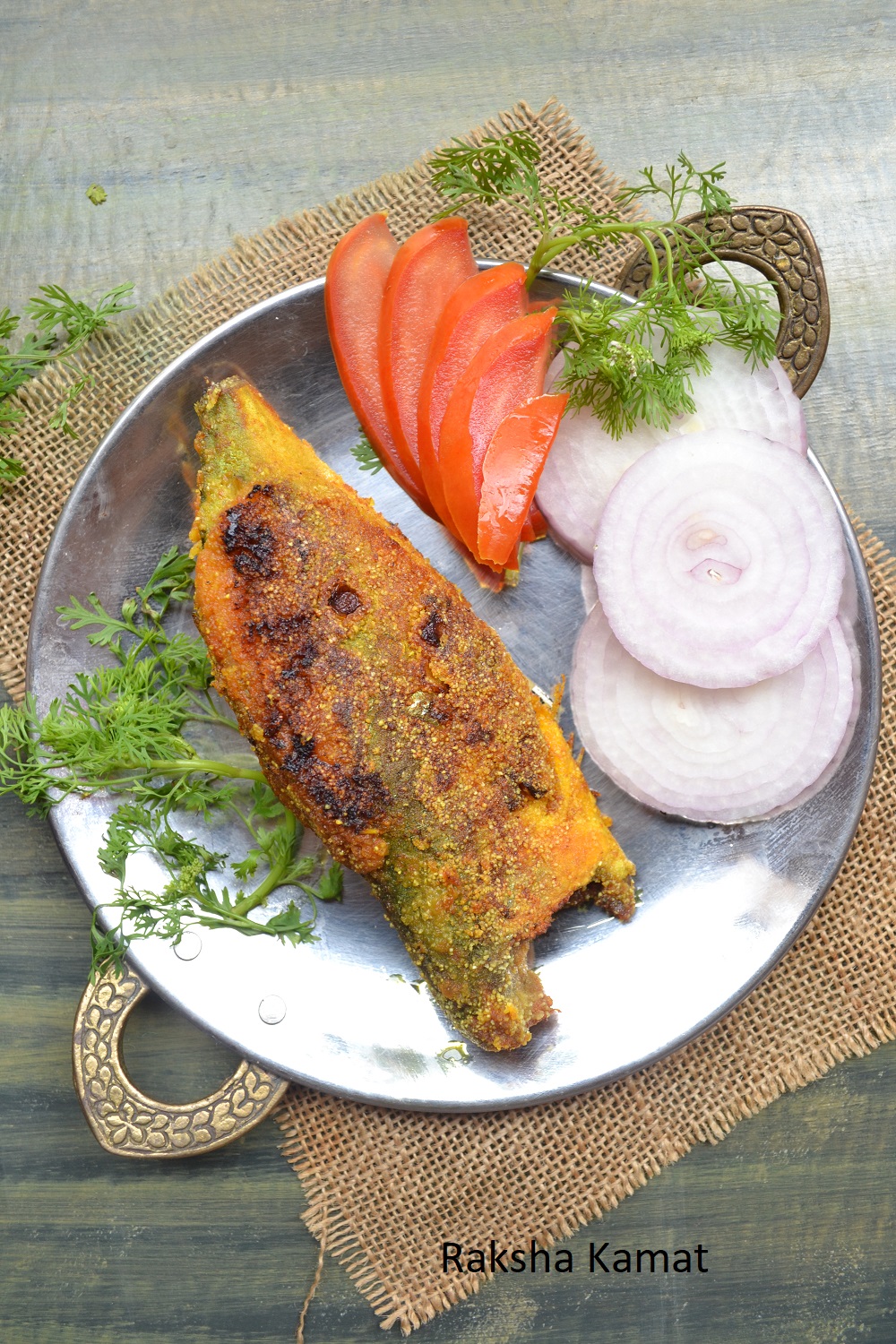 Tangy Spicy Stuffed Mackerel - Easy Recipe - Raksha's Kitchen