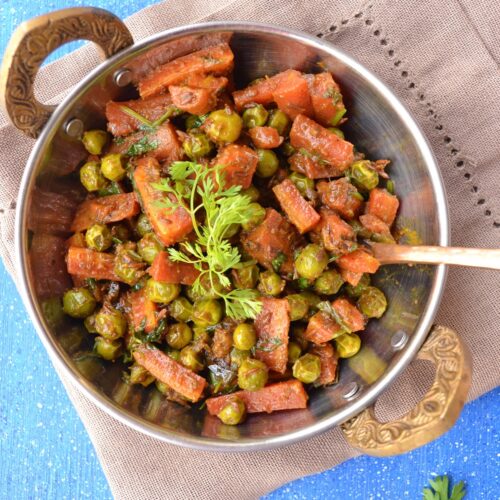 Gajar Matar Sabzi Carrot Peas Stir Fry Raksha S Kitchen