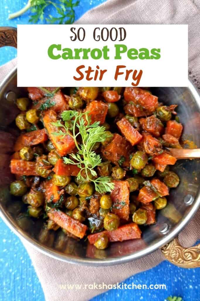 carrot peas stir fry