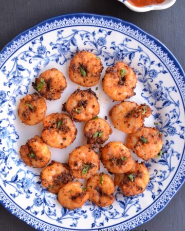 Air fryer shrimps