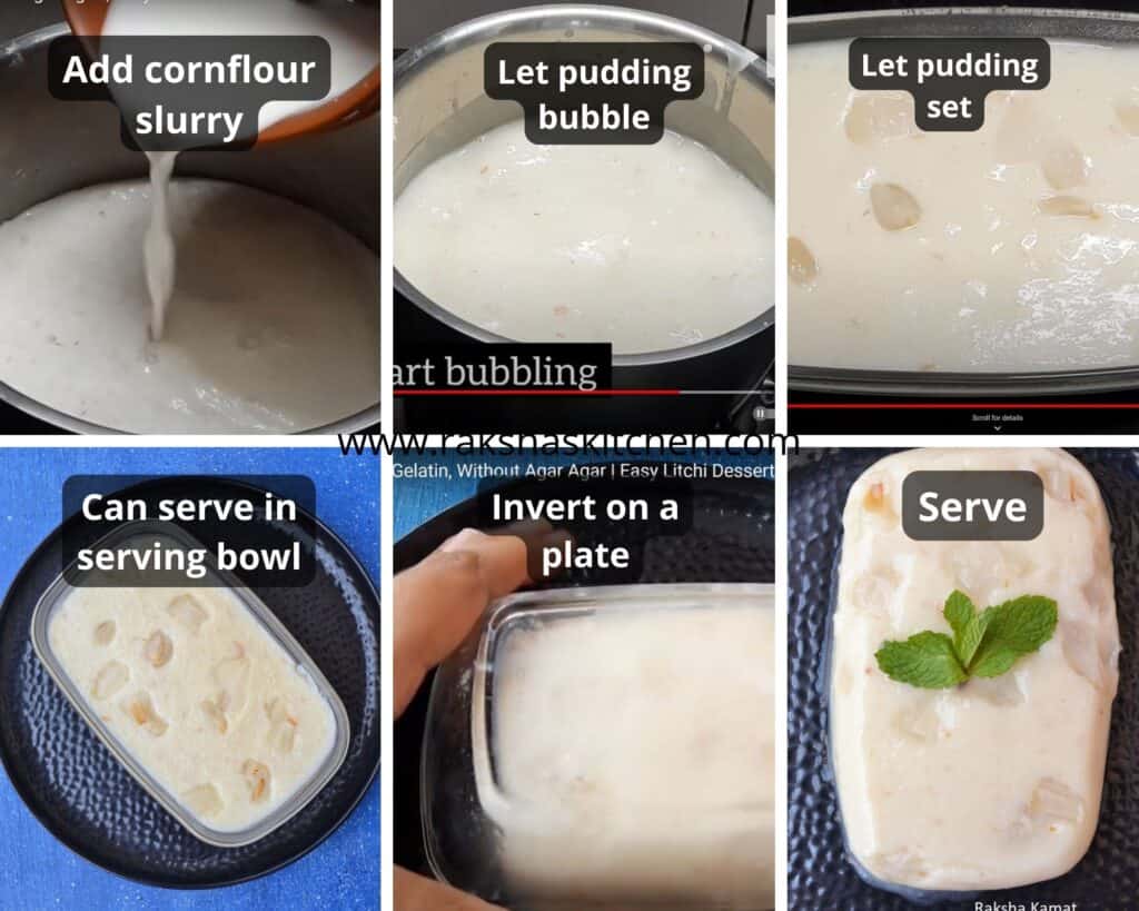 steps to make lychee pudding part 2