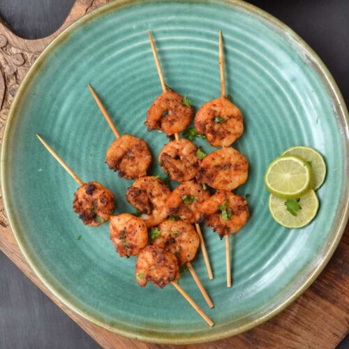 Spicy Grilled Shrimp Skewers (Story) - Raksha's Kitchen