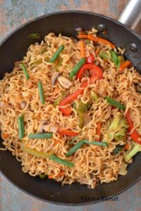 Veg Ramen Noodles Stir Fry - Raksha's Kitchen