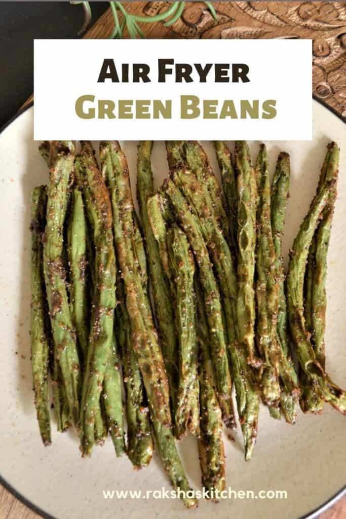 air fryer green beans pin