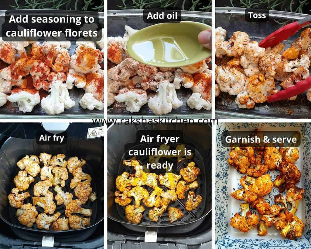 steps to make air fryer cauliflower