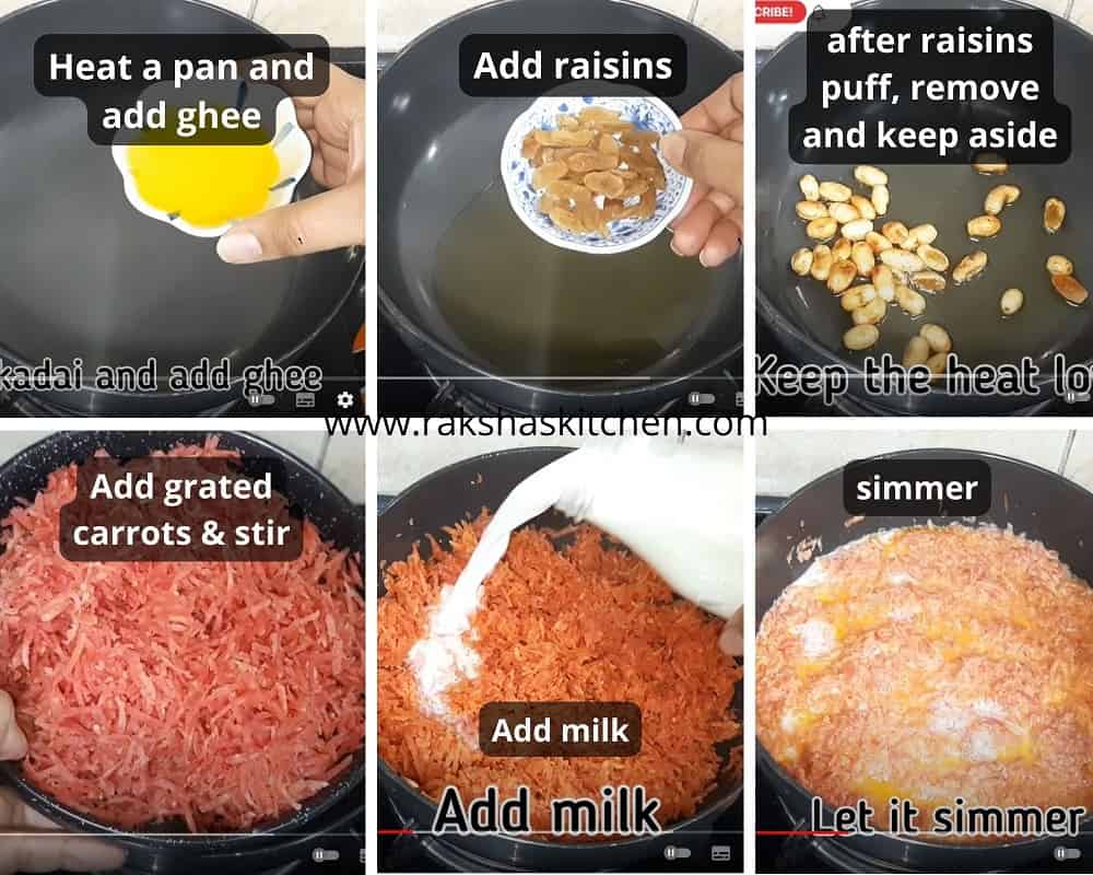 steps to make carrot halwa