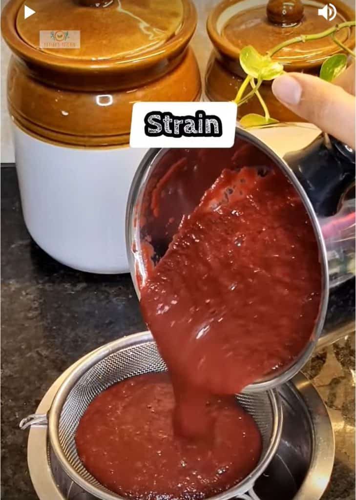 strain the soup