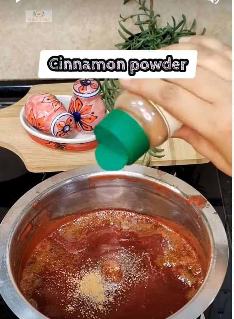 add cinnamon powder