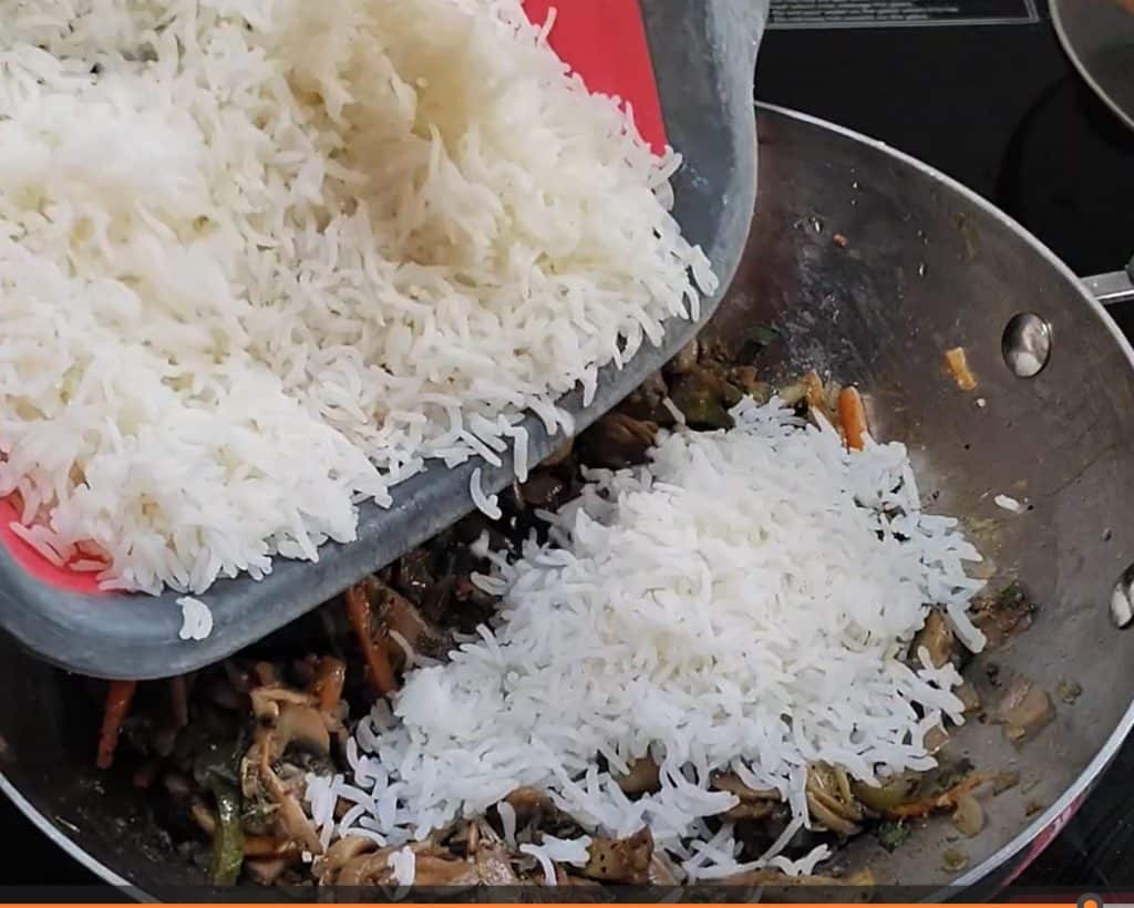 add cooked rice