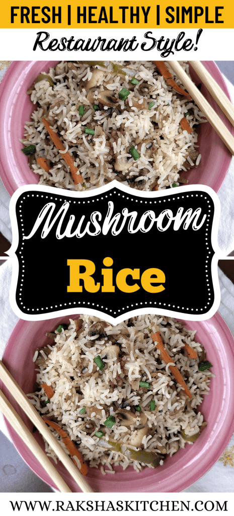 restaurant style mushroom fried rice