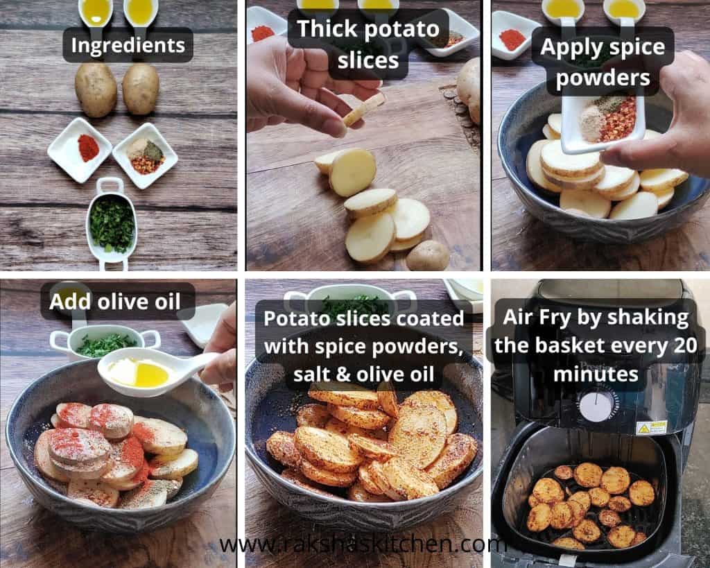 Steps to make sliced potato in air fryer