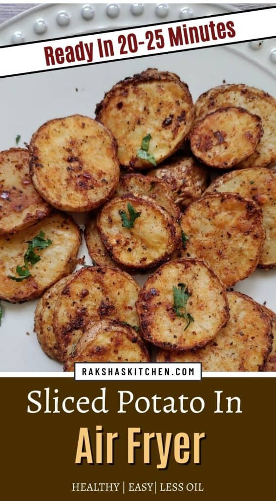 sliced potatoes in air fryer pin