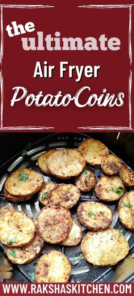 ultimate air fryer potato coins recipe pin