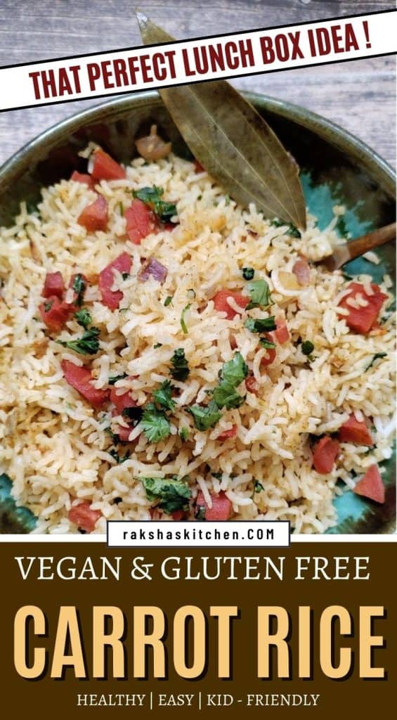 lunch box idea- carrot rice recipe