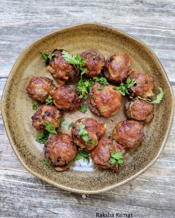 air fryer stuffed mushroom