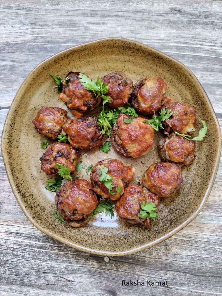 air fryer stuffed mushroom