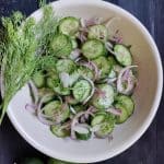 Easy cucumber onion salad