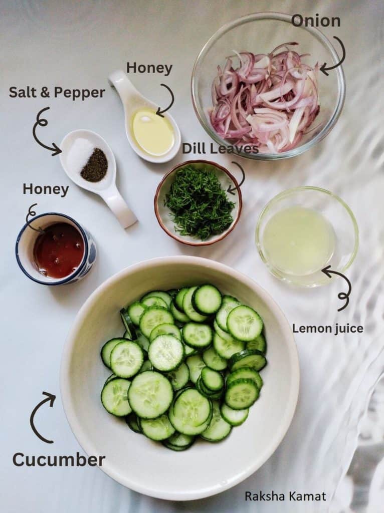 cucumber onion dill salad ingredients