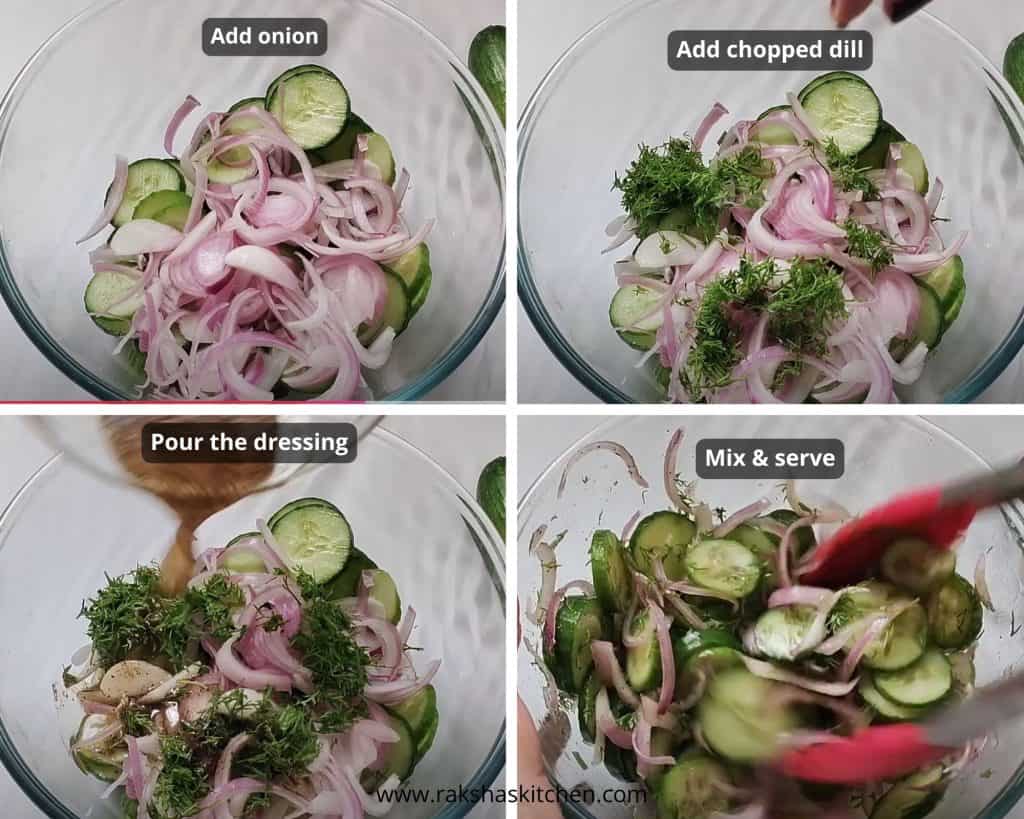 steps to make easy cucumber onion salad