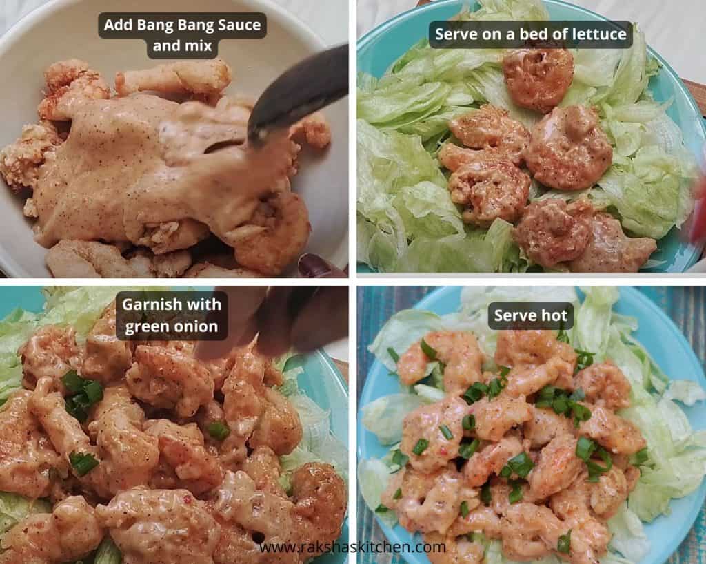 step by step process to make bang bang shrimp